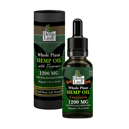 Hemp Lively Whole Plant Hemp Oil Cinnamon1200mg